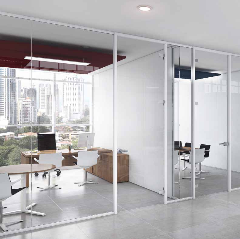 Despachos con mamparas de cristal para oficinas